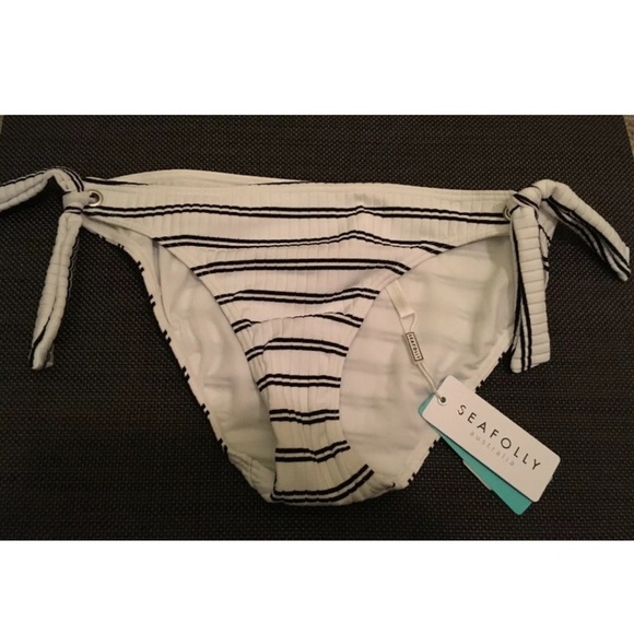 Seafolly Australia Inka Tie Side Bottom Stripes 12 - Picture 1 of 6